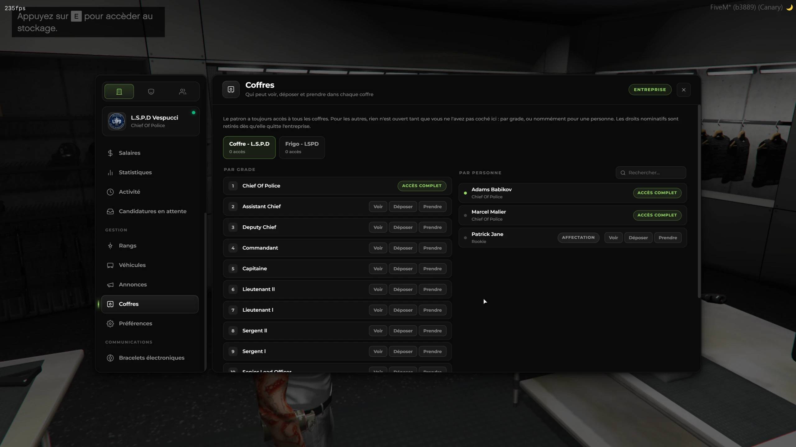 new chest features management.